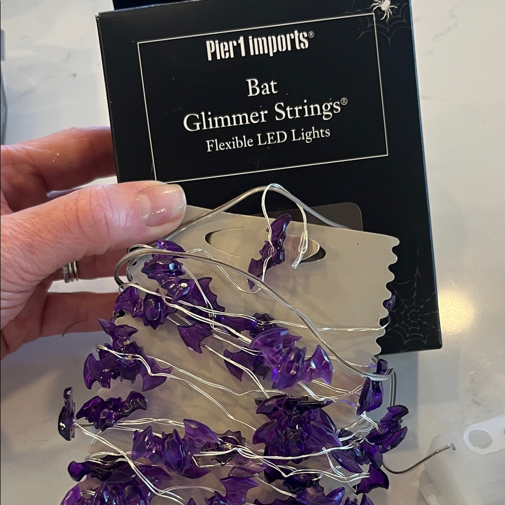 Pier 1 Bat LED String Lights in Vibrant Purple